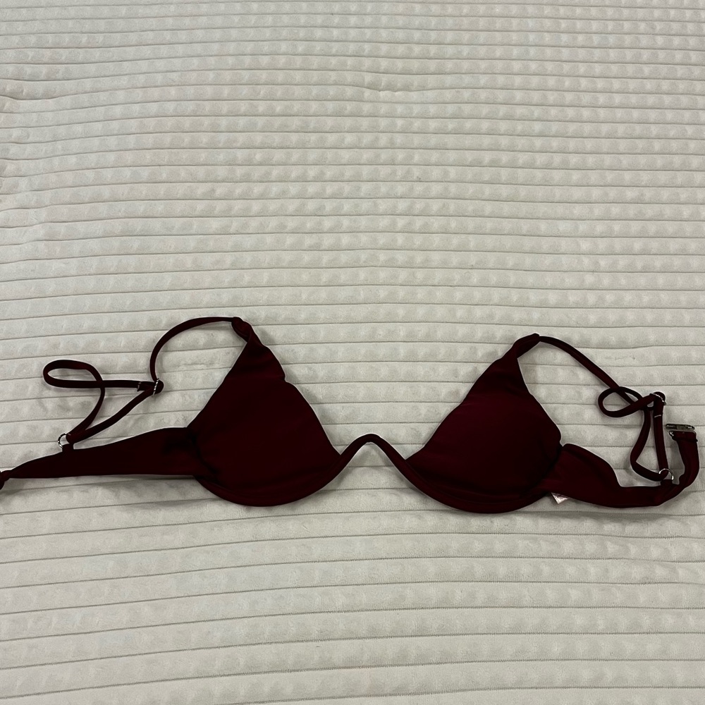 Maroon bikini top - worn once